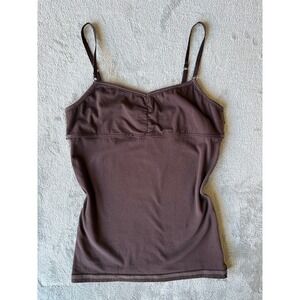 Vintage Y2K Forever 21 Cami Tank Top Large Brown Y2K Fairycore Grunge Stretchy